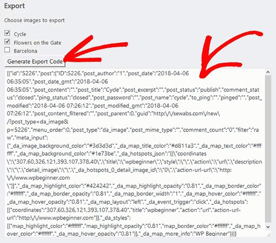 Export Code Interactive Images Export Code Interactive Images