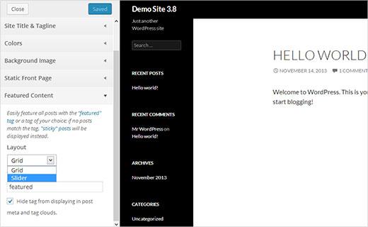 Setting up featured content area in Twenty Fourteen WordPress theme