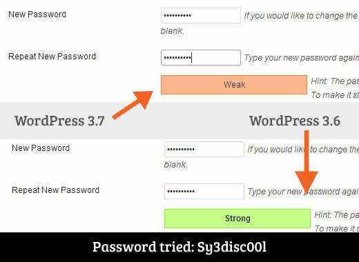 Password Meter in WordPress 3.7 Password Meter in WordPress 3.7
