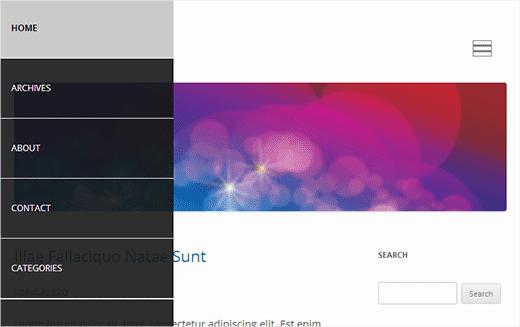 Slide Panel Menu in WordPress Default Theme Slide Panel Menu in WordPress Default Theme