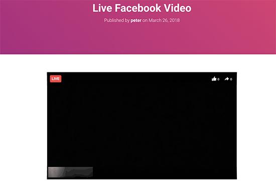 Facebook live video preview Facebook live video preview