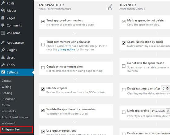 Settings Page Settings Page