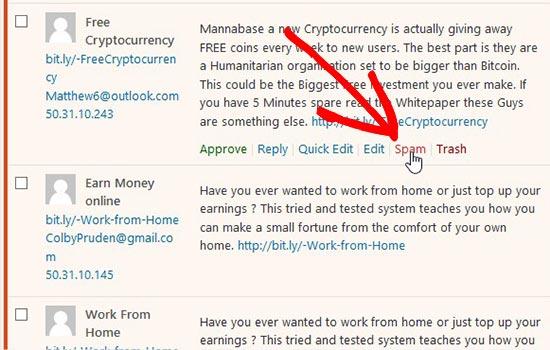 Mark Spam Comments Mark Spam Comments