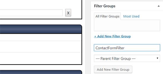 Organize your filters in groups Organize your filters in groups