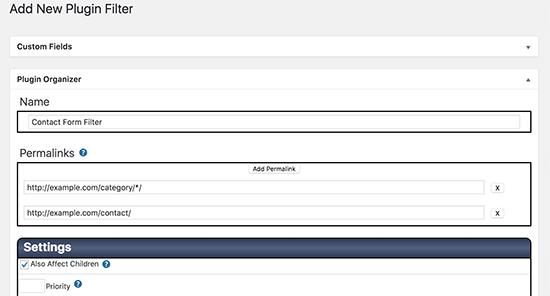 Creating a plugin filter Creating a plugin filter