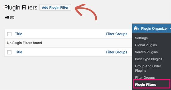 Add plugin filter Add plugin filter