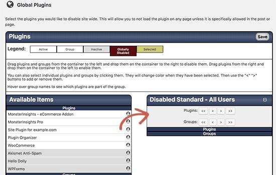 Set plugins to disable globally Set plugins to disable globally