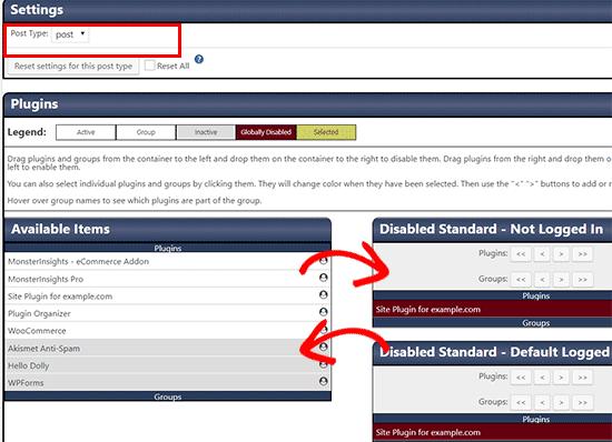 po-posttypes Enable or disable plugins for post types