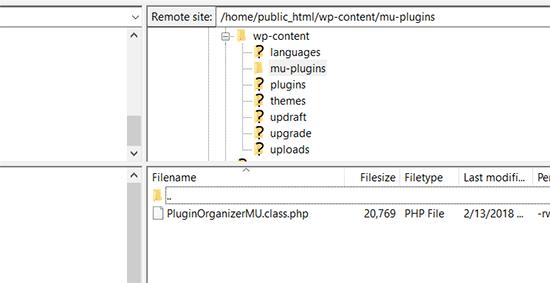 Plugin Organizer mu-plugin file Plugin Organizer mu-plugin file