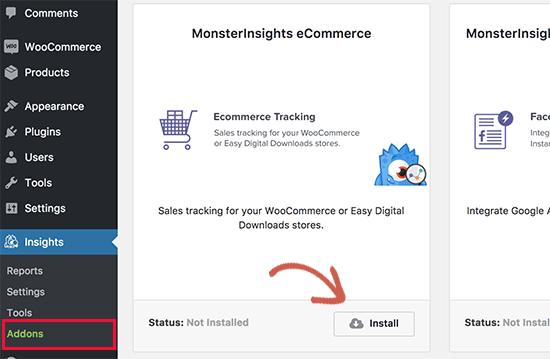 Ecommerce addon Ecommerce addon