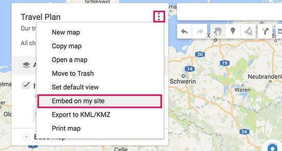 Embed map on site Embed map on site