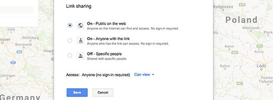 Making your map public Making your map public