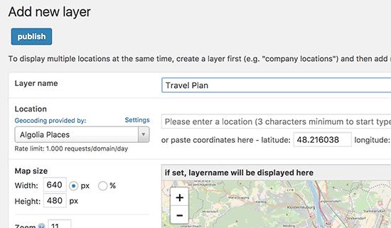 Creating new layer and publishing it Creating new layer and publishing it