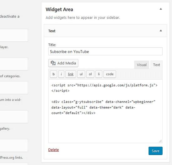 Add YouTube Subscribe Script Add YouTube Subscribe Script