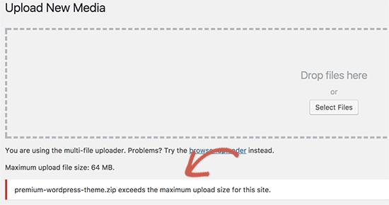 File size exceeds maximum upload size limit File size exceeds maximum upload size limit