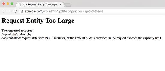 413 request entity too large error example 413 request entity too large error example