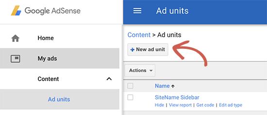 Creating a new ad unit in Google AdSense Creating a new ad unit in Google AdSense