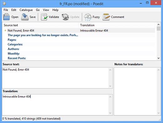 Translating a WordPress theme in Poedit