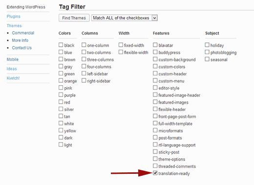 Finding translation WordPress themes in the official theme directory