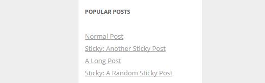 Sticky posts displayed in normal order Sticky posts displayed in normal order