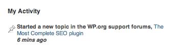 Plugin Profile Activity Plugin Profile Activity