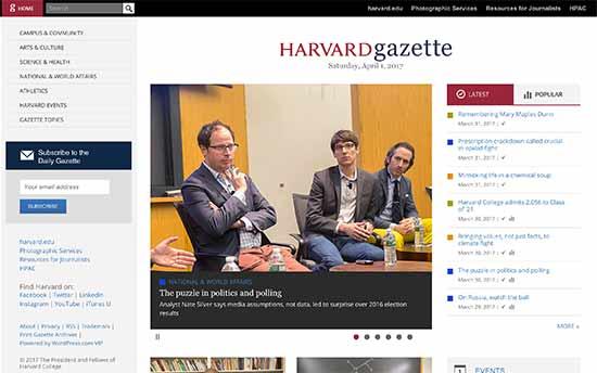 Harvard Gazette Online Harvard Gazette Online