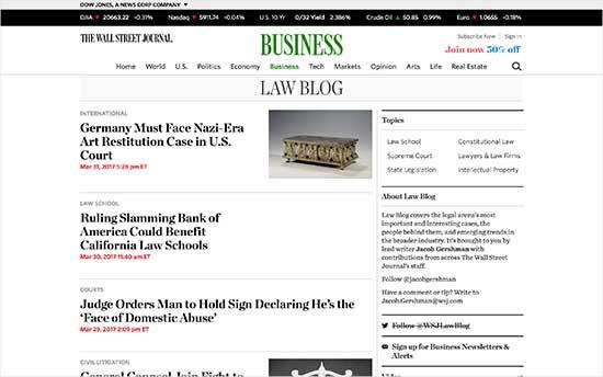 The Wall Street Journal Law Blog The Wall Street Journal Law Blog