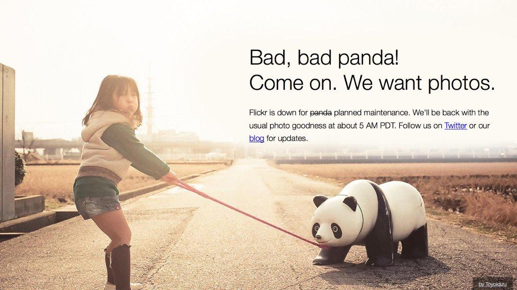Flickr down for maintenance message Flickr down for maintenance message