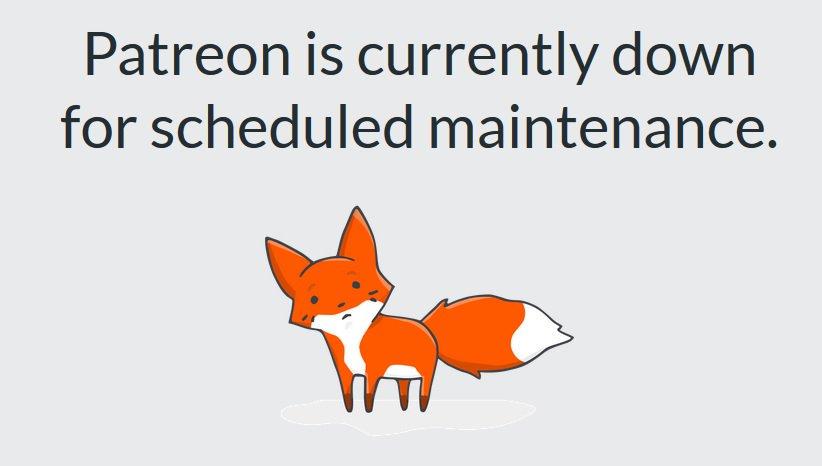 Patreon maintenance page Patreon maintenance page