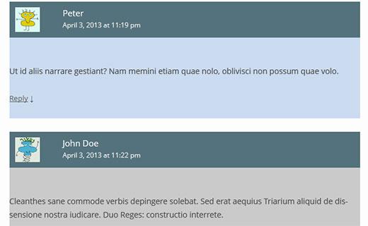 Styling comment meta and author information in WordPress comments Styling comment meta and author information in WordPress comments