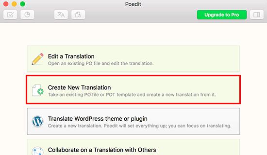 Create translation Create translation