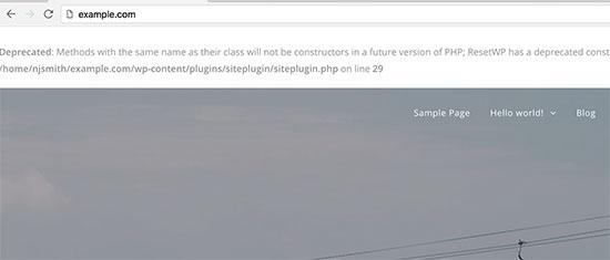 WordPress warning errors on homepage WordPress warning errors on homepage