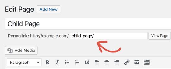 Custom page URL Custom page URL