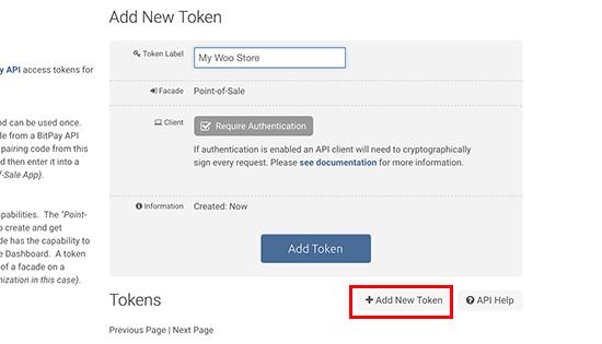 Generating new token Generating new token