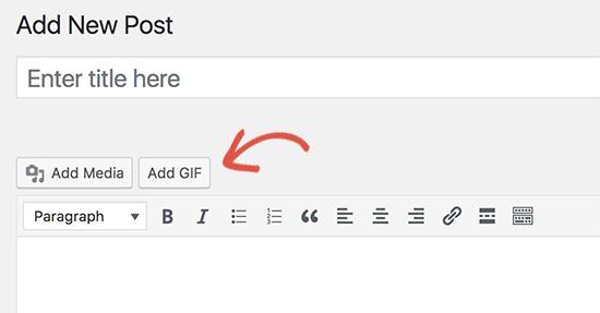 Add GIF button in WordPress post editor Add GIF button in WordPress post editor