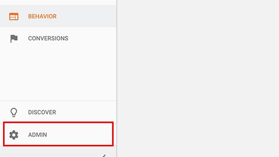 Google Analytics admin Google Analytics admin