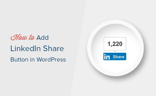 Adding LinkedIn share button in WordPress Adding LinkedIn share button in WordPress
