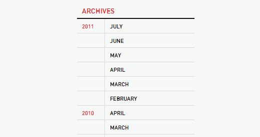 Custom Archives Display in WordPress Sidebar Custom Archives Display in WordPress Sidebar