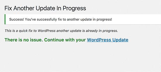 WordPress update lock fixed WordPress update lock fixed