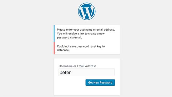 Could not reset password recovery key error Could not reset password recovery key error
