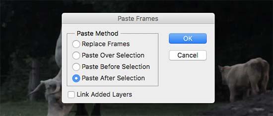 Paste after selection Paste after selection