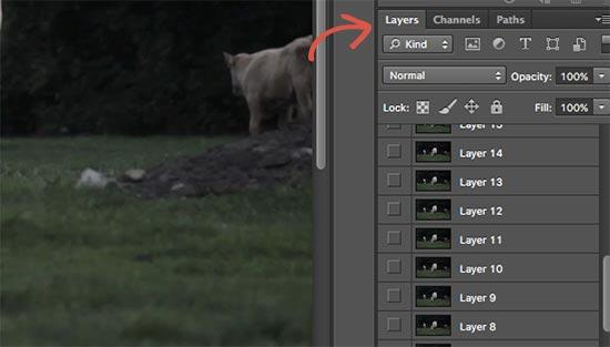 Layers imported from video Layers imported from video