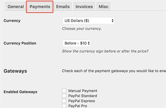 Payments Payments