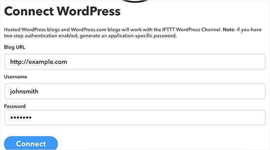 Connect WordPress Connect WordPress