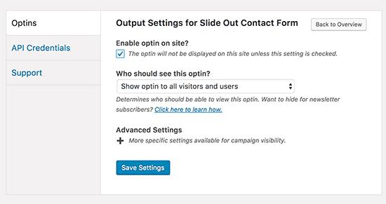 Enable optin on your website Enable optin on your website