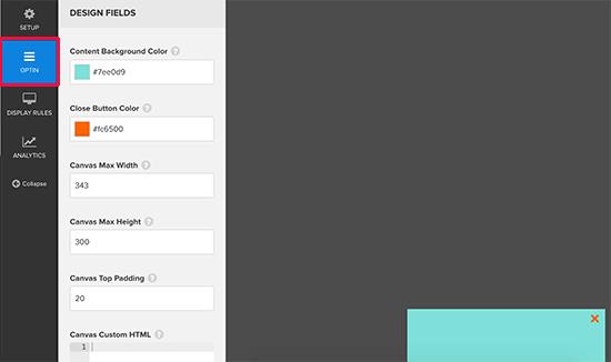 Design your slide out form Design your slide out form