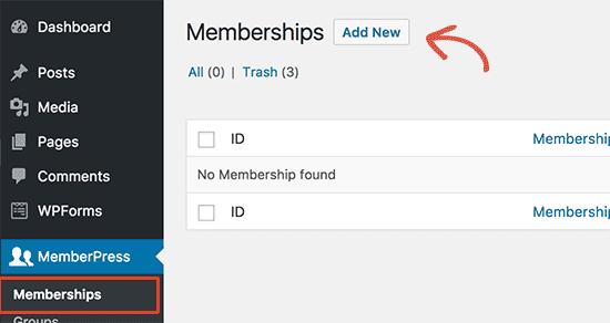 Add new membership Add new membership