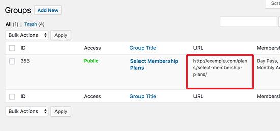 Group URL Group URL