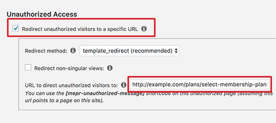 Redirect unauthorized users Redirect unauthorized users