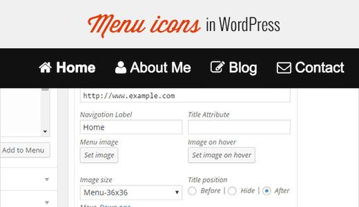 Image icons in navigation menus Image icons in navigation menus